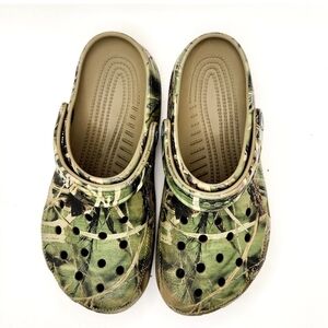 Crocs Classic Camo Clogs Men’s 10.Women’s 12 Brown Green Camouflage Slip On